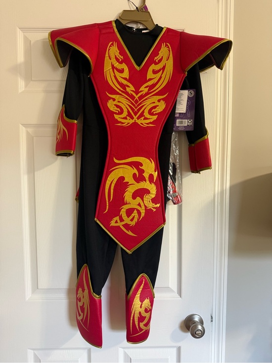 Member's Mark Other - Kids Ninja Red Dragon warrior full costume and accessories samurai sword NWT NEW